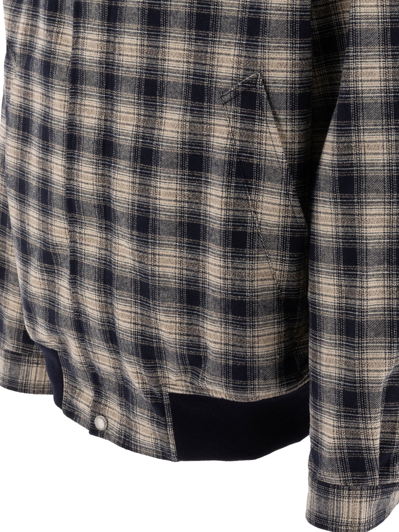 COMME DES GARçONS HOMME Blue Check bomber jacket